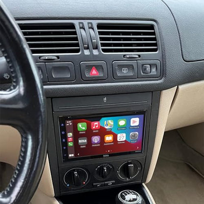 Scosche VW2351B Double DIN Radio Install Dash Kit Compatible with Select 2002-05 Volkswagen Vehicles- Aftermarket Car Stereo Installation Kit - Factory Texture Match - See Fit Guide Image for Vehicles - style: Dash Kit Only
