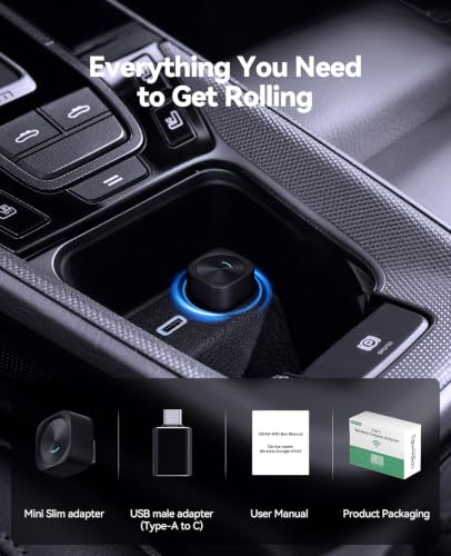 Wireless CarPlay & Android Auto Adapter, Convert Wired to Wireless