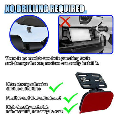 Car Rear Camera Holder, Adjustable Vehicle Backup Camera Mount, Strong Adhesive Dash Cam Rear Camera Rear Windshield Bracket for Car, SUV, RV, Truck (1 Set) - size: 1 SET