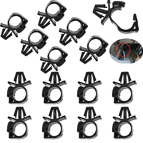 15 Pack Car Wire Loom Routing Clips OD 1/2" Push Mount Car Wire Loom Clips Fuel Line Retainer Bracket for GM Ford Jeep Boat Trailer UTV Lawn Mower Wrangler Sedan UTV Engine Fuel Hose Pipe Cable