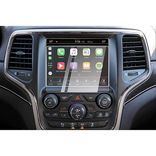 CDEFG Car Touchscreen Navigation Touch Screen Protector for 2014-2018 Grand Cherokee Uconnect, HD Clear Tempered Glass 9H Scratch Resistance (8.4IN) - color: 8.4IN for 2014-2018 Grand Cherokee