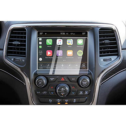 CDEFG Car Touchscreen Navigation Touch Screen Protector for 2014-2018 Grand Cherokee Uconnect, HD Clear Tempered Glass 9H Scratch Resistance (8.4IN) - color: 8.4IN for 2014-2018 Grand Cherokee