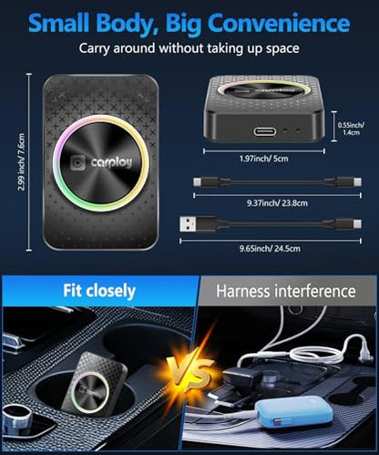 4GB+32GB Wireless CarPlay Adapter & Android Auto Adapter AI Box