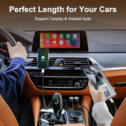 USB to USB C Cable 3FT, 2-Pack USB A to USB C Fast Charging Cord Braided, 3 FT USB to USBC Charger Cable for CarPlay, iPhone 17/16/15 Pro Max, Galaxy S26/S25, iPad Pro/Air - size: 3 FT