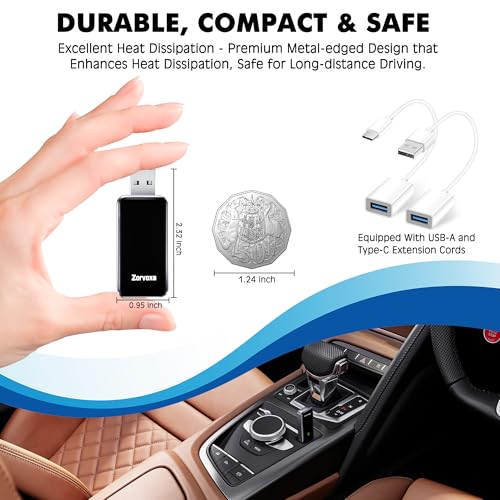 2026 Wireless Carplay Adapter for iPhone,3 Second Auto Connect, No Screen delay, Ultra Mini Design,Plug & Play By USB-A/Type-C Compatible with iOS 10+ and Cars with Factory Wired CarPlay