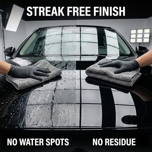 2 Pack Professional Large Microfiber Car Drying Towels (31" x 24"), Microfiber Towels for Cars, Scratch Free, Lint Free, Highly Absorbent Quick Drying Towel Cloth for Cars, Trucks Boats, Car Detailing