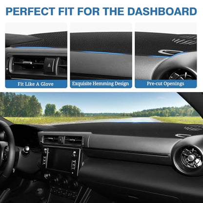 FIILINES Dash Cover for 2022-2025 2026 Toyota GR86/Subaru BRZ, Dashboard Mat Exact Fit for GR86/BRZ Accessories Dashboard Pad Carpet Dash Mat Sunshade Non-Slip Polyester Protector No Glare Black - size: For GR86/BRZ 2022-2026