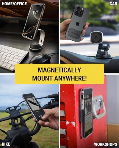 Scosche MRK2PK-UB MagicMount Replacement Metal Plate Kit for Phone, Metal Plates for Magnetic Mount Cell Phone Holder for Car, Universal with All Devices and Phone Case, Black, Pack of 2 - size: 6 Plates, style: Original