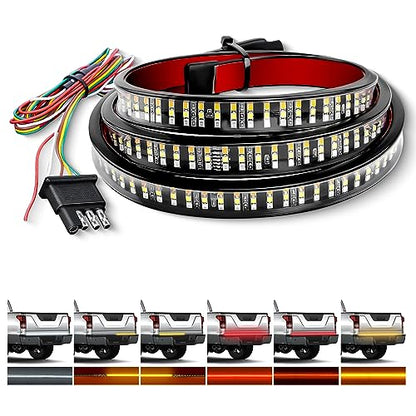 GOOACC Truck Tailgate Light Bar 48" Triple Row 360 LED Strip - size: 48" 360Led Light Strip