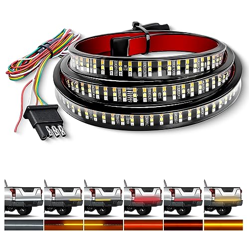 GOOACC Truck Tailgate Light Bar 48" Triple Row 360 LED Strip - size: 48" 360Led Light Strip