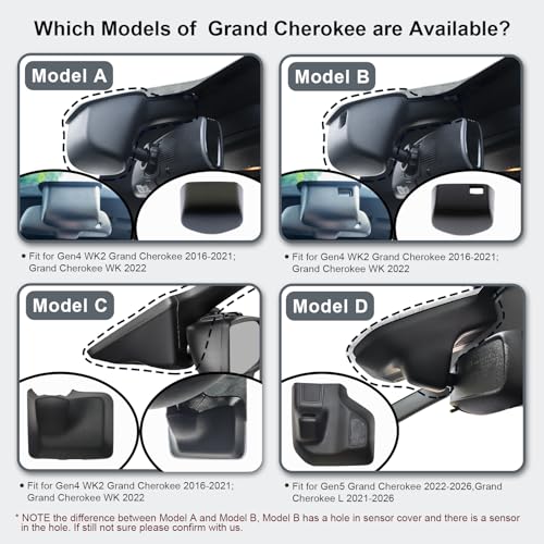 Mangoal Front 4K & Rear 1080P Dash Cam for Jeep Grand Cherokee 2016-2021 - style: Model A Front 4K and Rear 1080P