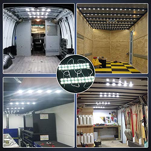 Nilight 40Leds Van Interior Light Kits White Led Ceiling Lighting Kit - size: 40Leds 10 Modules