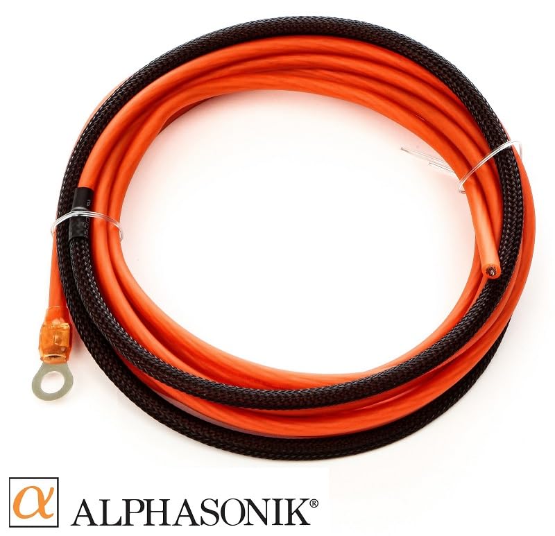 Alphasonik AAK8G Premium 8-Gauge Complete Car Amplifier Installation Kit Hyper-Flex Power, Ground, Speaker Wire RCA Cable - Exceeds AWG (American Wire Gauge) Standard Element Certified Amp Install Kit - size: 8-Gauge Amp Kit