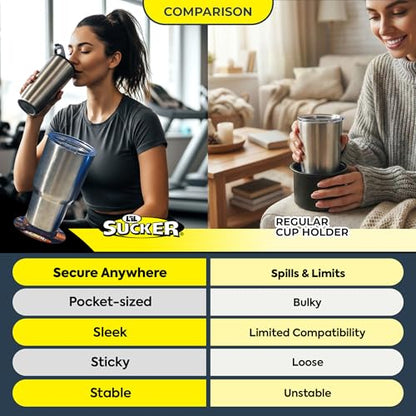 L'il Sucker Suction Rings Suction Cup Holder Anti-Spill Can Drink Holder for Boats, Trucks, ATVs, Home & Outdoors - Prevent Spills with Our Non Slip Cup Coaster - National Parks Pack of 2 - color: National Parks
