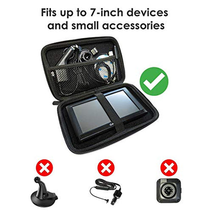 Hard Travel Carrying Case for 7 Inch GPS with Stylus Pen & Screen Protector, Compatible with Garmin Fleet 660 670 670V, RV 660 660LMT, RV-BBT 601, HC7