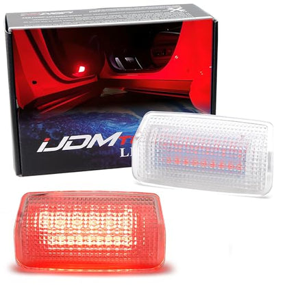 iJDMTOY Brillian Red 18-SMD Full LED Under Side Door Courtesy Lights Compatible with Toyota 2022-up Tundra, 2023-up Sequoia, Compatible with Lexus 2024-up GX550, Replace OEM Single LED Lamp - style: Red