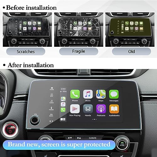 SKTU Screen Protector Foils for 2017-2022 CR-V CRV 7In Navigation Display Tempered Glass 9H Hardness HD Clear Honda LCD GPS Touch Screen Protective Film - color: 2017-2022 CR-V 7In Tempered