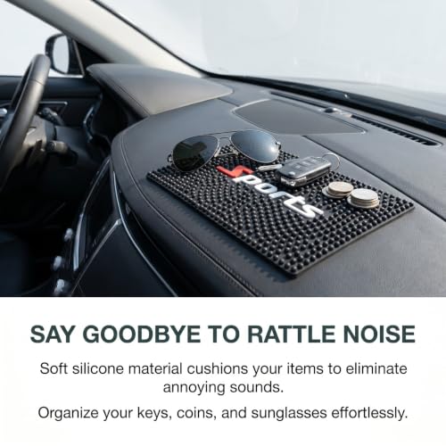 Skid Car Dashboard Mat, Car Dashboard Anti-Slip Rubber Pad, 10.24"x 6.14" Universal Non-Slip Auto Magic Dashboard Sticky Adhesive Mat for Phones Sunglasses Keys Electronic Devices