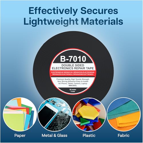 MMOBIEL Double Sided Adhesive Tape 3mm 50m Roll (164ft) Black Ultra Strong Mounting Tape for LCD Screen Repair, Smartphone Tablet Laptop Glass Fix - color: Black, size: 3 mm
