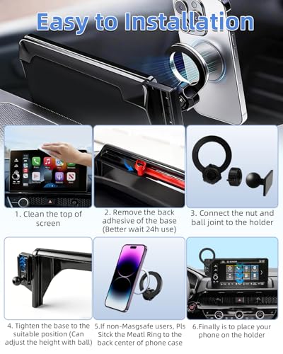 PZK Car Phone Holder for Hyundai Elantra 2021-2026 8-Inch/10.25-Inch Screen - color: Magsafe, size: Extension Rod