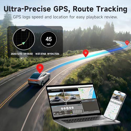 4K Dash Cam Front and Rear with Wi-Fi GPS Free 128GB Card, Dash Camera for Cars with HDR&WDR Night Vision, Car Camera with 3" Touch Screen, 170° Wide Angle, Loop Recording, 24H Parking Mode - style: dash cam with 128GB card
