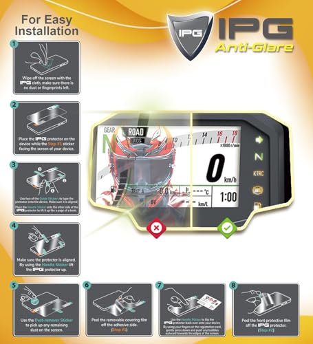 IPG Anti-Glare Made for Carpuride W702BS 7 Inch BMW Motorcycle CarPlay Display Matte Finish Screen Protector Film, Perfect for Outdoor Use for w702bs.AnGl