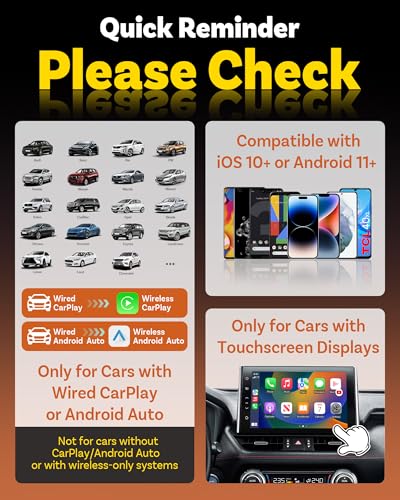OTTOCAST Mini Pot 2-in-1 Wireless CarPlay & Android Auto Adapter (USB-C) - color: Orange 1 (USB-C)