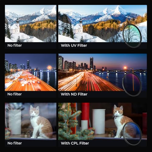 K&F CONCEPT 55mm UV/CPL/ND Lens Filter Kit - size: 55mm