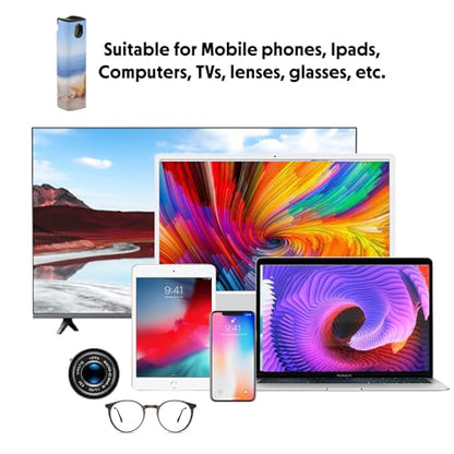 WIRESTER Screen Cleaner Spray Kit, All-in-One Spray and Wipe Cleaner, Touchscreen Mist Cleaner for Cell Phones, Tablets, iPad, Computer, Laptop, TV and Car Screens - Seashells On The Beach - color: Seashells On The Beach