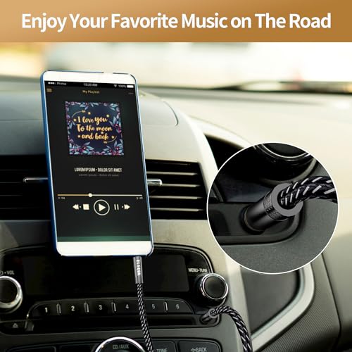 Elecan 3.5mm AUX Cable 15 Ft/2 Pack (Hi-Fi Sound-Zinc Alloy Case-OD 3.5MM-Ultra Slim&Soft) Auxiliary Stereo Audio Cable Braided 1/8 inch 3.5 mm AUX Cord for Headphones,Car,Home Stereos, Speaker,Phones - size: 15FT-2PK, style: Straight to Straight