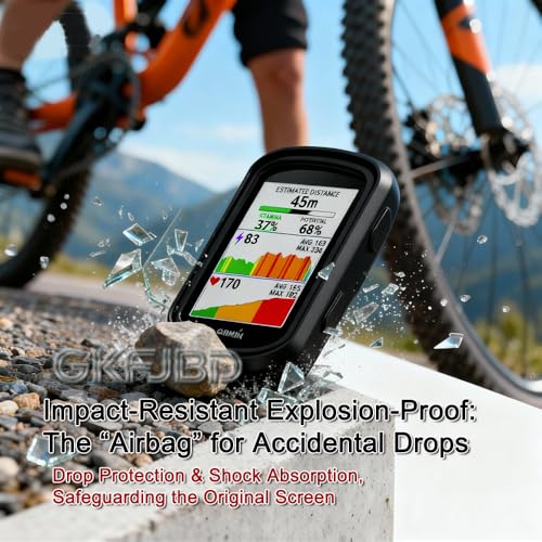 for Garmin Edge 1040/1040 Solar GPS Screen Protector & Case （grey） HD Tempered Glass Protective Film and Silicone Soft Frame Case Cover (Pack of 3+1)