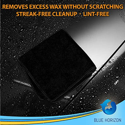 Black Microfiber Cleaning Towels, 36-Pack Dual-Sided Ultra Soft Plush Washcloth, Professional Grade Premium Microfiber Detailing Cleaning Cloths, Car, Household and Commercial (Black, 16" x 16") - color: Black