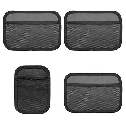 INNOLIFE Car Net Pocket Side Clutter Scattered Storage Phone Holder Strong Paste Organizer 8"x5.75"(3pcs L, 1pcs S) - size: 3 Large+1 Small