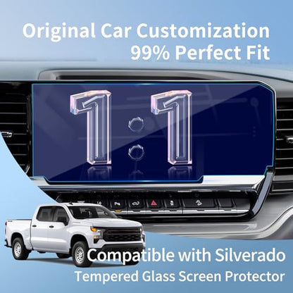 for 2026 Chevy Silverado 1500HD 13.4 Inch Navigation Touch Screen Protector - color: for 23-26 Chevy Silverado 13.4 Blue