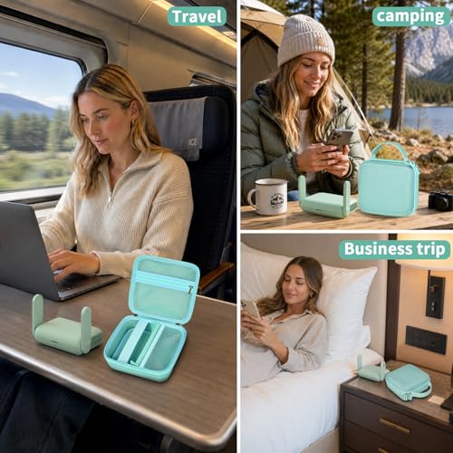 Case for GL-BE3600/MT3600BE/SFT1200/MT3000 for GLiNet Slate 7 Travel Router - color: Mint Green