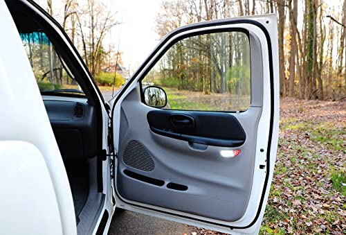 iJDMTOY Clear Lens 45-LED Red/White Side Door Courtesy Light Assemblies Compatible with Ford 1997-2003 F150, 1997-1999 F250 Light Duty, Replace OEM Clear/Red Lens Lamps - style: Clear Lens