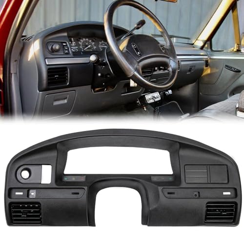ANDPLAY Dash Panel Bezel Cover Compatible with Ford F150 F250 F350 1992 1993 1994 1995 1996 1997 With Gas Engine ONLY Black - size: 1992-1997 | Fit F150 F250