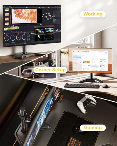 monTEK Freestanding Single Monitor Stand for 17-32" Screens, 22 lbs - size: Single Monitor