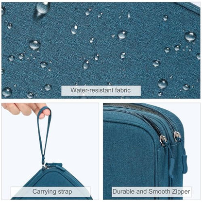 FYY Electronic Organizer, Travel Tech Pouch Bag, Large, Dark Green - color: Dark Green, size: 9.1 x 5.9 x 3.15 inches