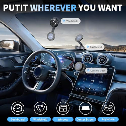 Car Phone Holder, 360°Adjustable Magnetic Phone Holder for Car,Super Magnetic Suction Cup Phone Mount,Phone Holders for Your Car for iPhone 17 Pro Max 16 15 14 13 12 Air Plus