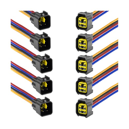 4 Pin Car Waterproof Connector, Vehicle Male and Female Electrical Way Wire Connector, Automotive Wire Connection Harness Pigtail Accessories, Universal for Truck RV SUV - size: 4 Pin