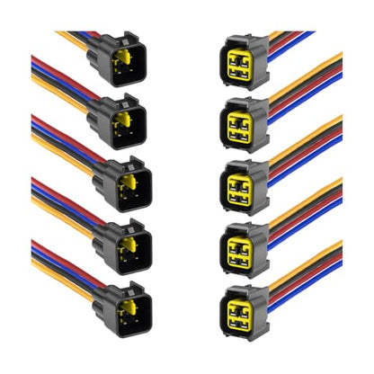 4 Pin Car Waterproof Connector, Vehicle Male and Female Electrical Way Wire Connector, Automotive Wire Connection Harness Pigtail Accessories, Universal for Truck RV SUV - size: 4 Pin