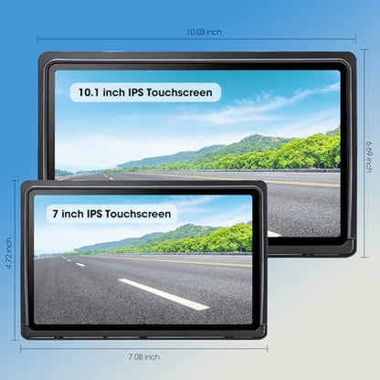 10.1" - 4 Magnetic Wireless RV Backup Camera System, 1080P DVR Touchscreen Rear Side Cameras for Monitoring, Compatible with Furrion Pre-Wired Plug, Night Vision Camera for Trailer Truck, A24 - size: 10.1" 4-CAM