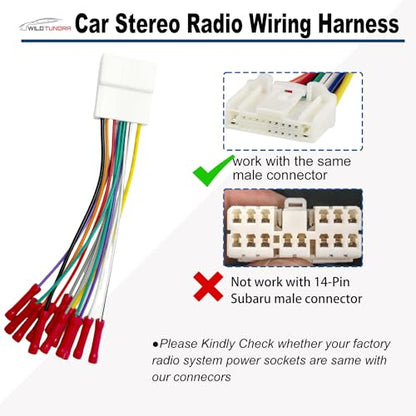 Radio Wiring Harness 20Pin Connector for Nissan 2007-2017/Infiniti 2009-2012/Subaru 2008-2015 Aftermarket Radio Stereo Wire Harness with Antenna Adapter Aftermarket car Stereo Receiver Wire Cable - style: 20Pin Harness+Antenna for Nissan/Subaru