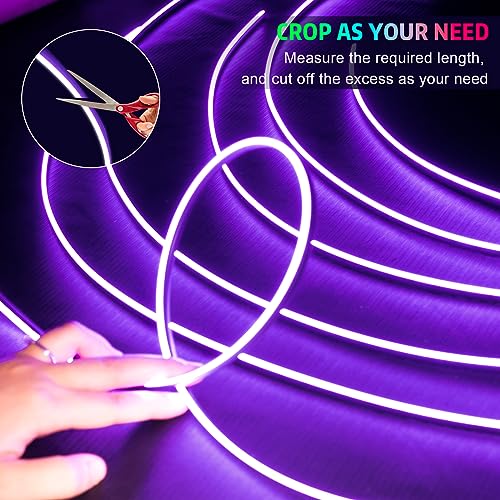 Interior Car LED Strip Lights, AMKI Acrylic LED Lights RGB 10 in 1 with Wireless APP Control Music Sync, Car Ambient Lighting Kits, Music Sync & DIY Function - size: RGB color 10 in 1