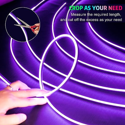 Interior Car LED Strip Lights, AMKI Acrylic LED Lights RGB 10 in 1 with Wireless APP Control Music Sync, Car Ambient Lighting Kits, Music Sync & DIY Function - size: RGB color 10 in 1