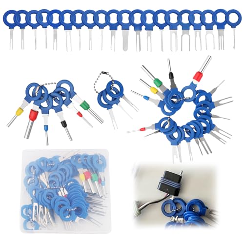2026 Upgrade 47PCS Automotive Electrical Connector Removal Tool,Professional Depinning Tool Kit Automotive,Universal Automotives Terminal Removal Tools Kit as Car Gadgets/Household