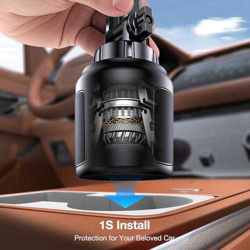 Coolpow Phone Holders for Your Car Cupholder【Ultra Stable & Never Shake】Cup Holder Phone Holder for Car Phone Holder Cup Holder Phone Mount for iPhone 17 16 Galaxy S25 Ultra and All 4"-7" Smartphones