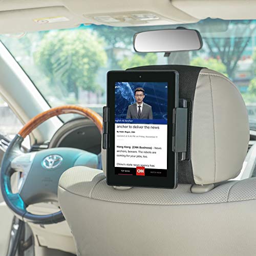 TFY Car Headrest Mount Holder for 10" Fire Tablets for Car Universal Swivel - style: swivel