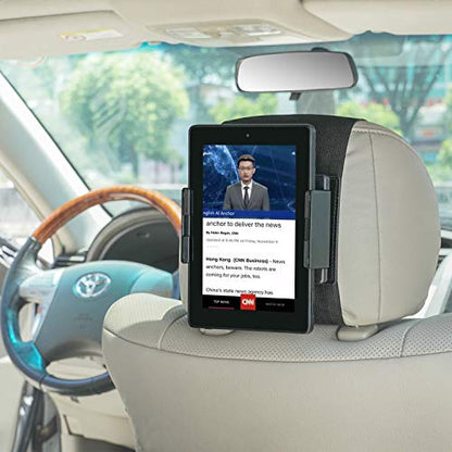 TFY Car Headrest Mount Holder for 10" Fire Tablets for Car Universal Swivel - style: swivel